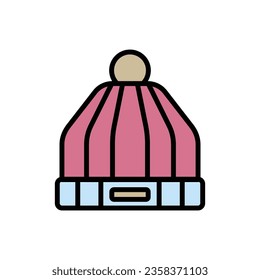 Ski Beanie Icon Vector Illustration