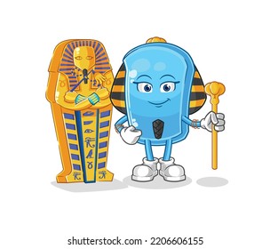the ski board ancient egypt cartoon. cartoon mascot vector