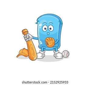 the ski board baseball Catcher cartoon. cartoon mascot vector