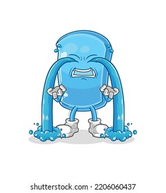 the ski board crying illustration. character vector