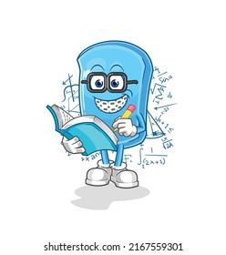 the ski board geek cartoon. cartoon mascot vector
