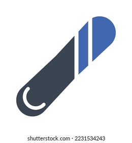 Ski board icon, Vector graphics