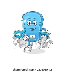 the ski board runner character. cartoon mascot vector