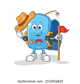 el vector de scout de la tabla de esquí. personaje de caricatura