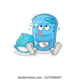 the ski board sick vector. cartoon character