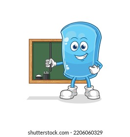 the ski board teacher vector. cartoon character