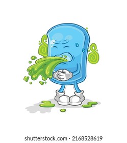 la tabla de esquí lanza caricatura. vector de mascota de dibujos animados