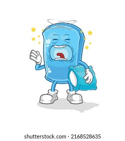 the ski board yawn character. cartoon mascot vector