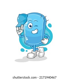 the ski board young boy character cartoon