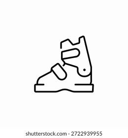 ski boot equipment icon sign vector