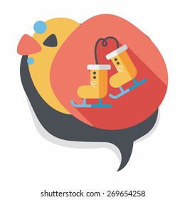 ski boot flat icon with long shadow,eps10