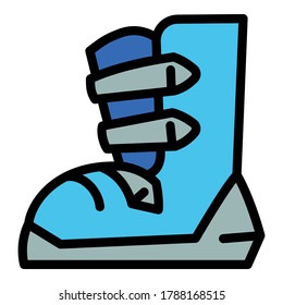 Skischuhsymbol. Skischuhe-Vektorsymbol für Webdesign einzeln auf weißem Hintergrund