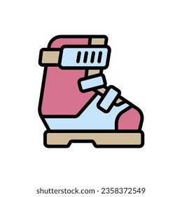 Ski Boot Icon Vector Illustration