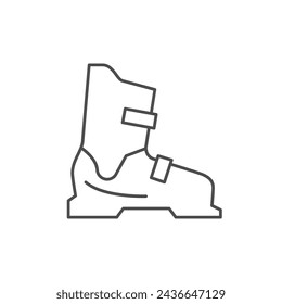 Ski boot line outline icon