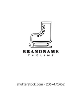 ski boot shoe logo icon design template black modern isolated vector