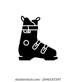 Bota de esqui com alças para esportes de inverno e equipamento de esqui