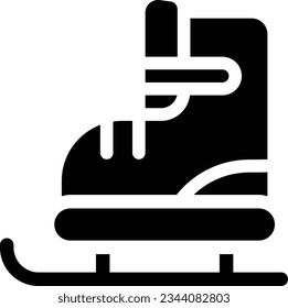 Ski Boots Glyph Icon - Single Icon, Vector