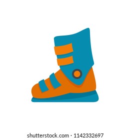 Ski boots icon. Flat illustration of ski boots vector icon for web isolated on white