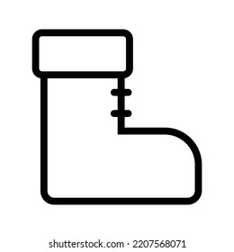 ski boots line icon. sign for mobile concept and web design. Symbol, logo illustration. Vector graphics