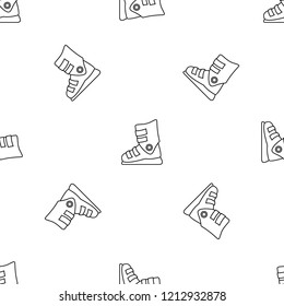 Ski boots pattern seamless vector repeat geometric for any web design