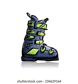 Ski boots, sketch for your design