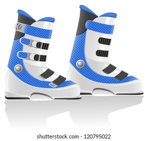ski boots vector illustration isolated on white background