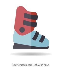 Botas de esquí Vector aislado icono. Signo de invierno. Símbolo del gráfico para el diseño del Sitio web y de los App del viaje y del turismo, logotipo, App, UI