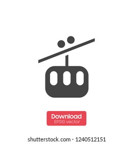 Ski cable car icon