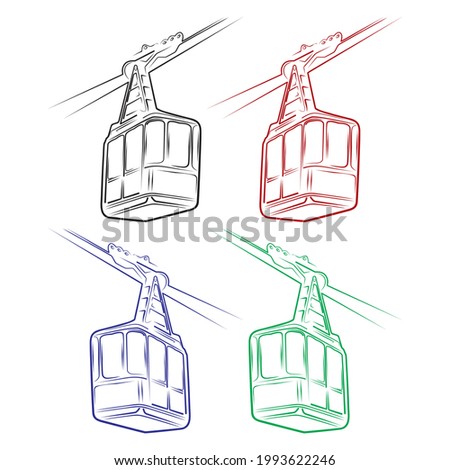 Similar – Image, Stock Photo A stationary chairlift on the Nebelhorn in Oberstdorf, Bavaria (Oberallgäu district) on a mild day in October 2023. Photo: Alexander Hauk
