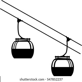 Ski cable lift icon