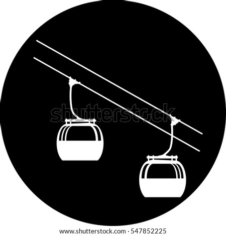 Ski cable lift icon