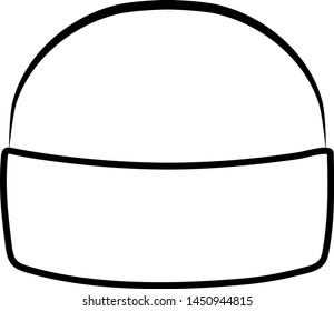 ski cap, shop icon, vectop illustration