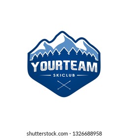 Ski Club Badge Logo