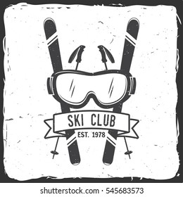 Ski Club Concept Vector Ski Club Stock Vector (Royalty Free) 545683573 ...
