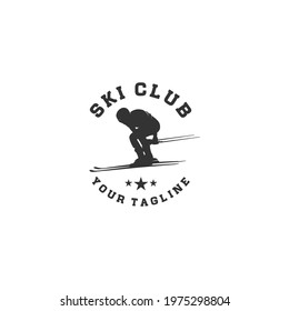 ski club logo on white background