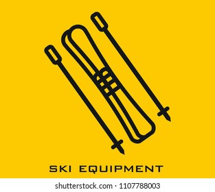 Ski equipment icon