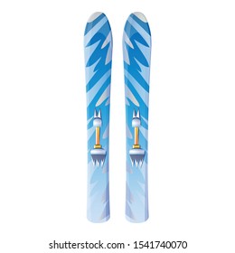 Ski equipment icon. Cartoon of ski equipment vector icon for web design isolated on white background