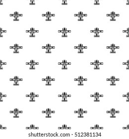 Ski equipped airplane pattern. Simple illustration of ski equipped airplane vector pattern for web