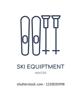 Ski Equiptment icon. Ski Equiptment linear symbol design from winter collection. Simple outline element vector illustration on white background