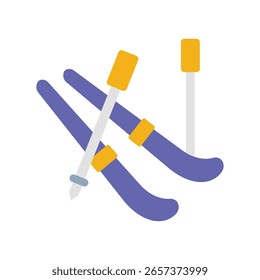 Icono de Vector plano de esquí Eps 10 Archivos