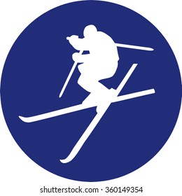 Ski Freestyle blue Circle