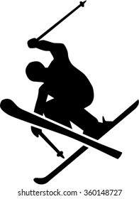 Ski Freestyle Silhouette