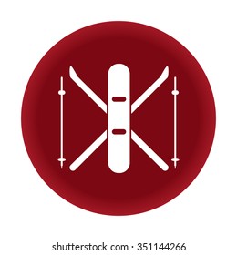 Ski gear icon.  Vector illustration eps 10.