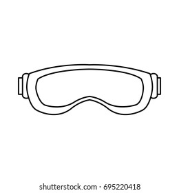 ski glasses or ski goggles winter snow sport mask protection
