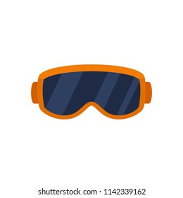 Ski glasses icon. Flat illustration of ski glasses vector icon for web isolated on white