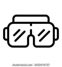 Ski glasses icon outline vector. Winter sport equipment. Sport vacation