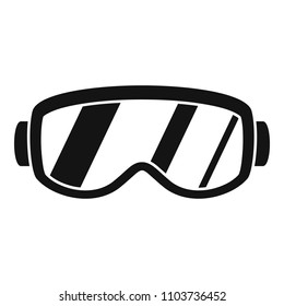 Ski glasses icon. Simple illustration of ski glasses vector icon for web design isolated on white background