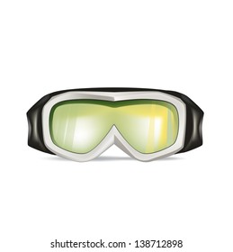 ski glasses isolated on white background