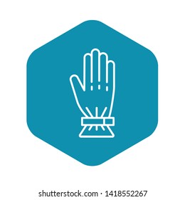 Ski glove icon. Outline ski glove vector icon for web design isolated on white background