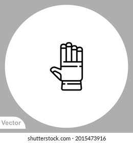 Ski gloves icon sign vector,Symbol, logo illustration for web and mobile